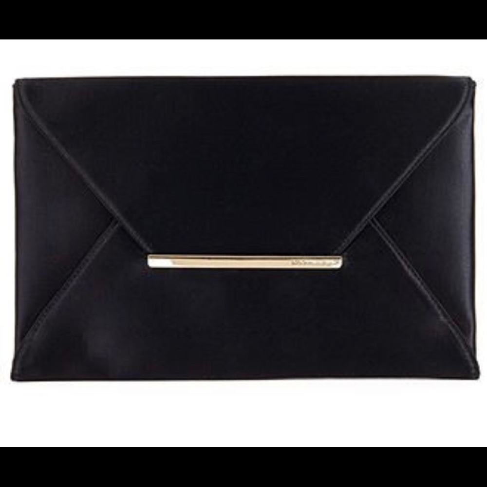 BCBG MaxAzria satin envelope clutch
